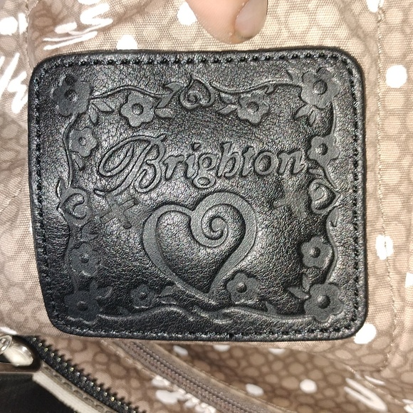 🎁💝NWT Brighton ❤️s Vera pink, black and grey canvas and leather tote bag. - Picture 14 of 16